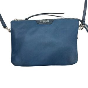 MZ Wallace Phipps nylon blue crossbody clutch bag